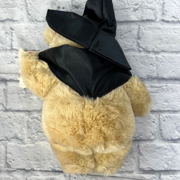 Vintage Kookie Spookies Witch Teddy Bear Stuffed Plush 13" Tan Tags Commonwealth - Picture 4 of 6